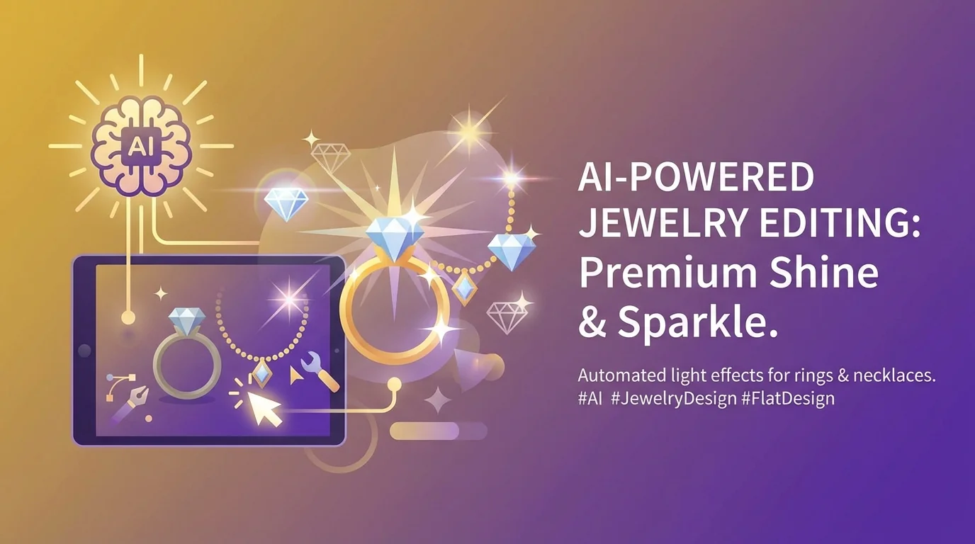 AI修图修首饰照片：让珠宝钻石拍得更闪更高级 - FlowPix