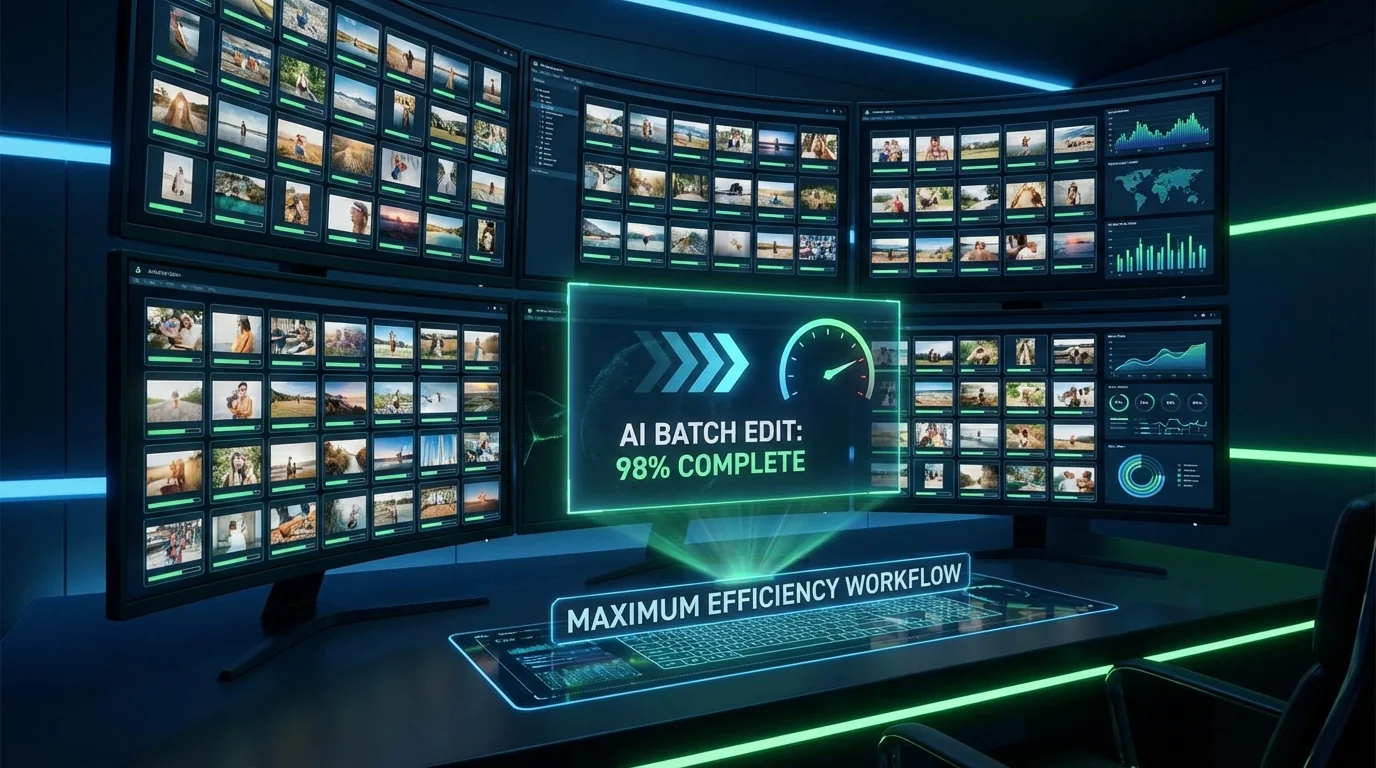 AI效率修图实战：批量处理提速10倍的工作流分享 - FlowPix