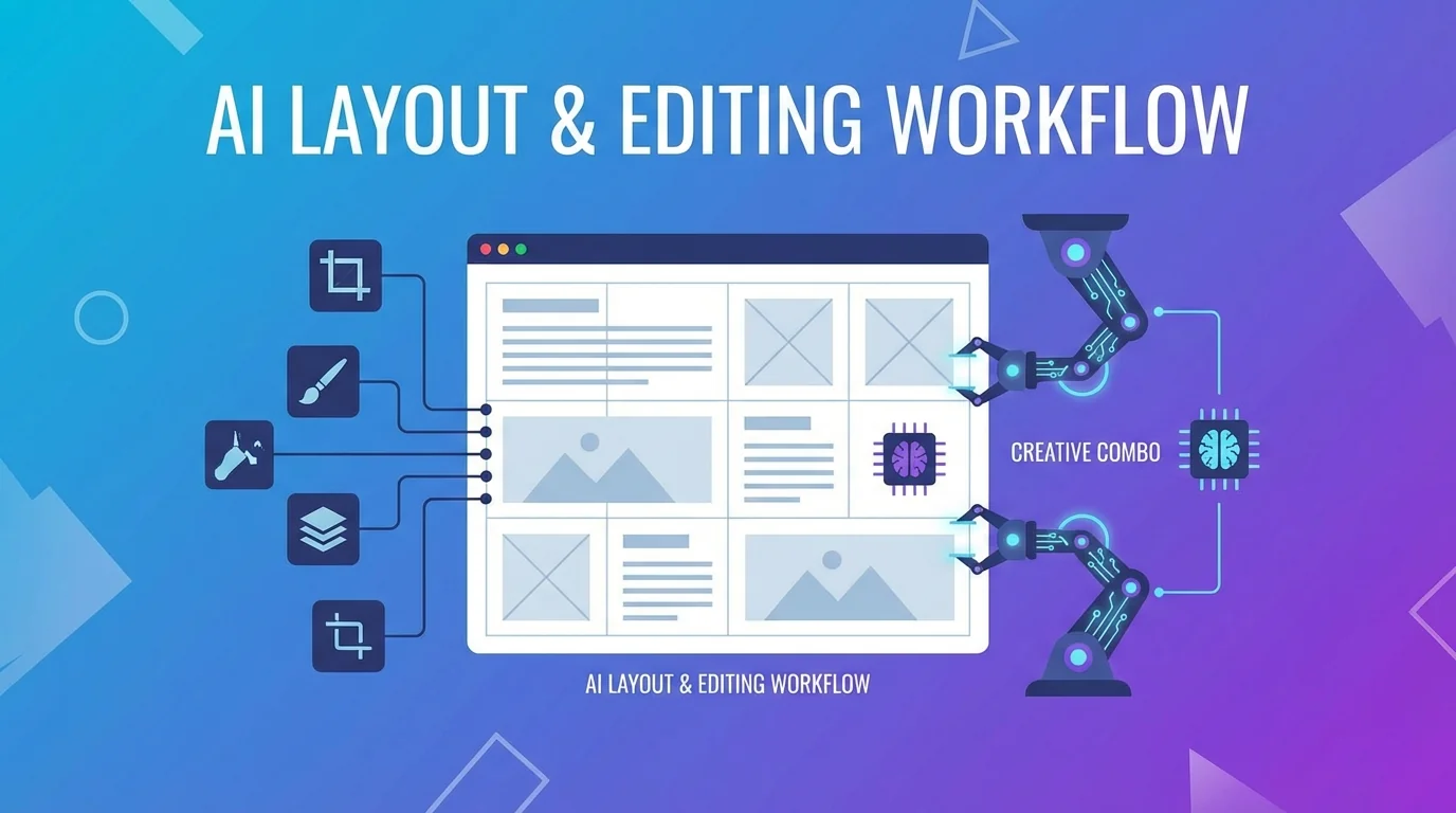 AI排版和修图怎么配合？设计+后期一站式方案 - FlowPix