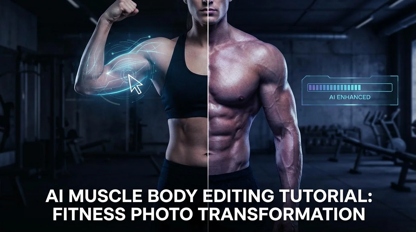 AI肌肉修图教程：健身照片怎么修出清晰的肌肉线条 - FlowPix