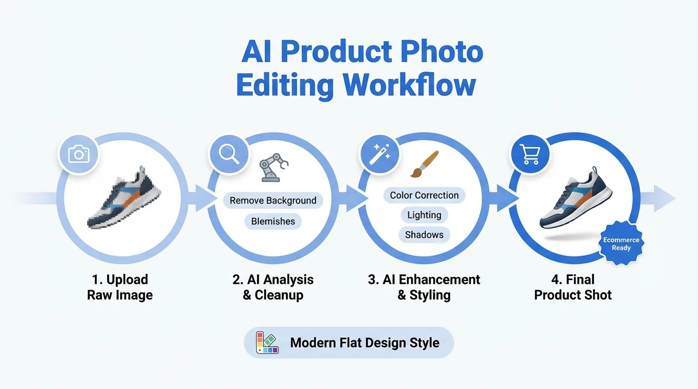 AI修产品图全攻略：从拍照到上架的每一步 - FlowPix