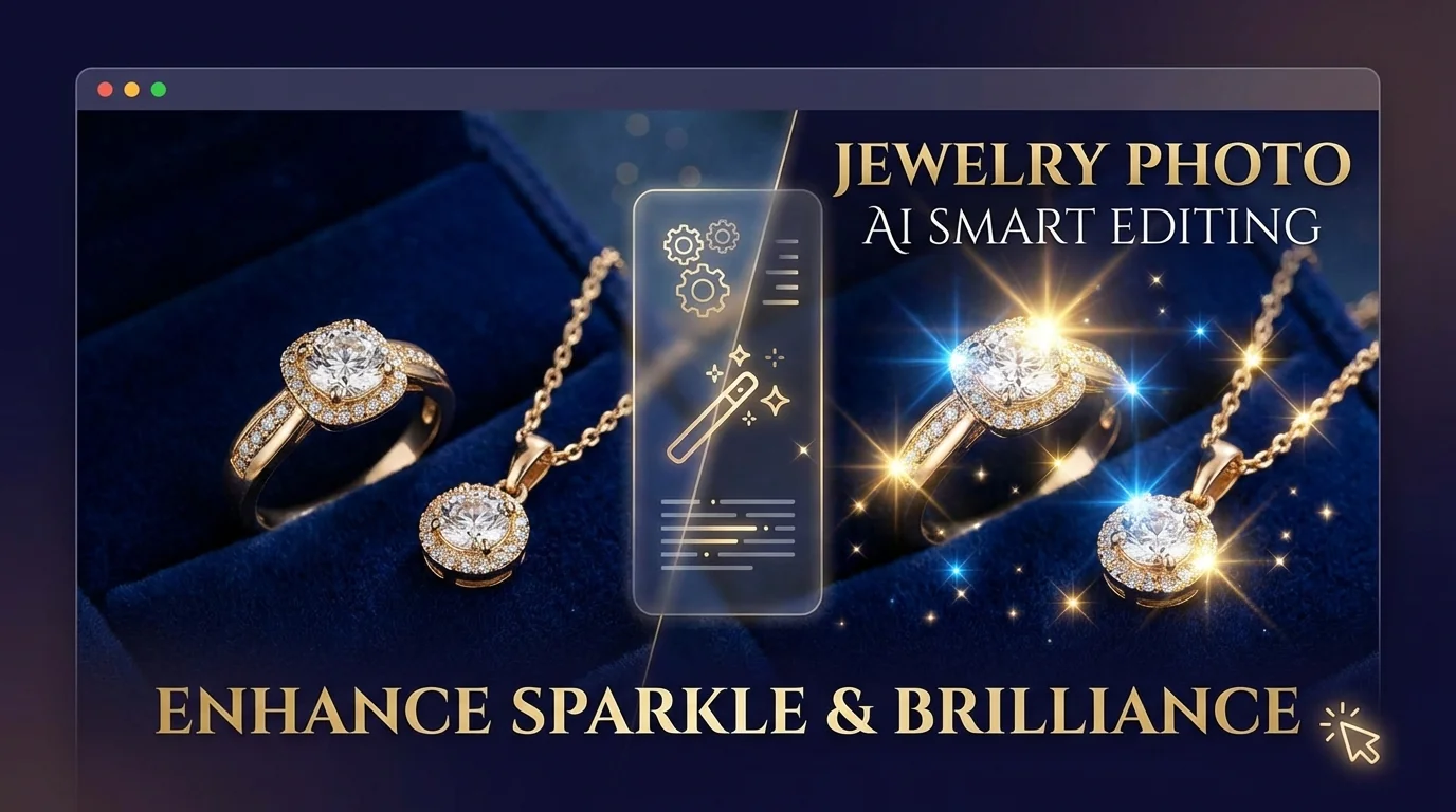 首饰修图用AI智能修图：珠宝戒指拍得更闪更贵的秘诀 - FlowPix