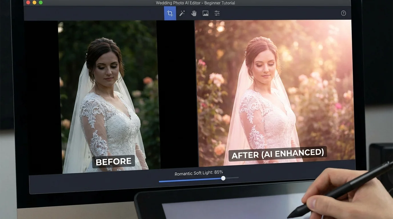 婚纱照修图用AI怎么操作？新手也能学会的详细教程 - FlowPix