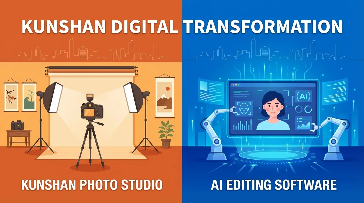 昆山AI修图服务市场现状：本地影楼和电商的转型故事 - FlowPix