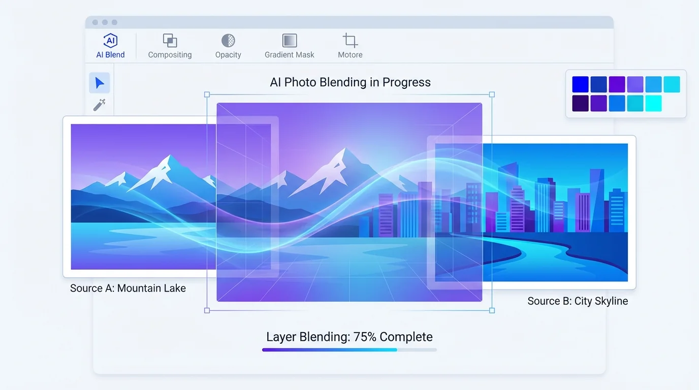 AI修图融图怎么做？无痕合成和图层融合实操教程 - FlowPix