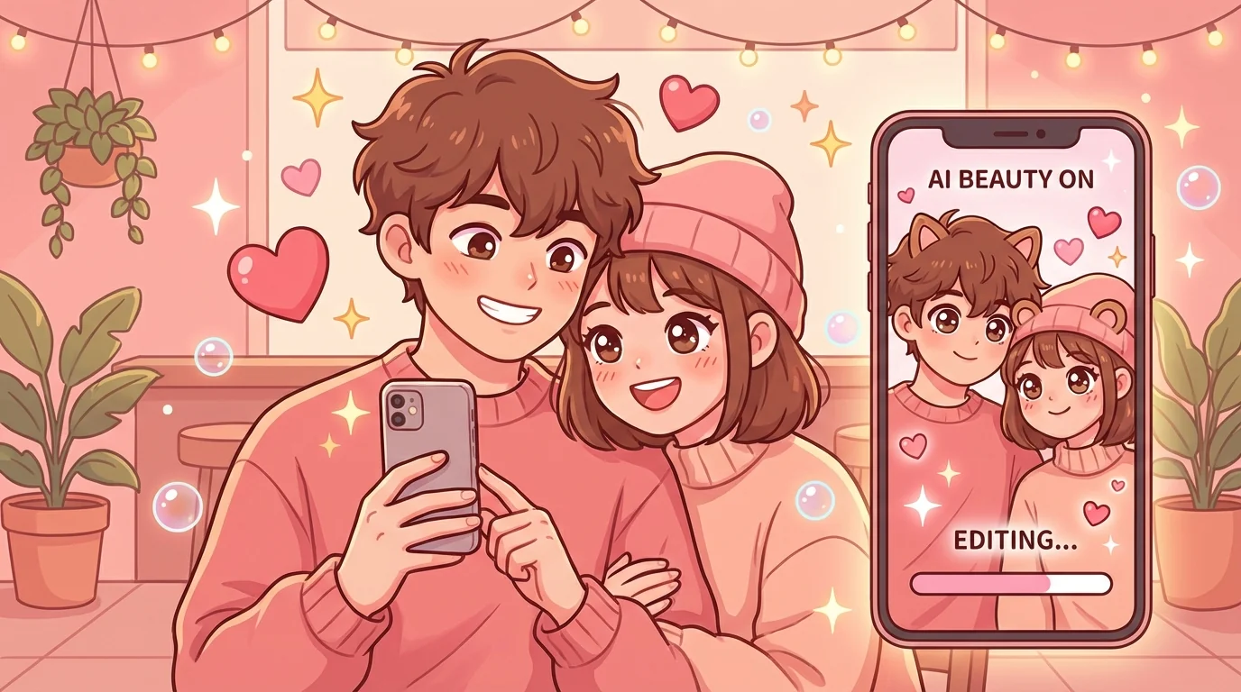 给女朋友修图用什么AI工具？情侣照修图实用指南 - FlowPix