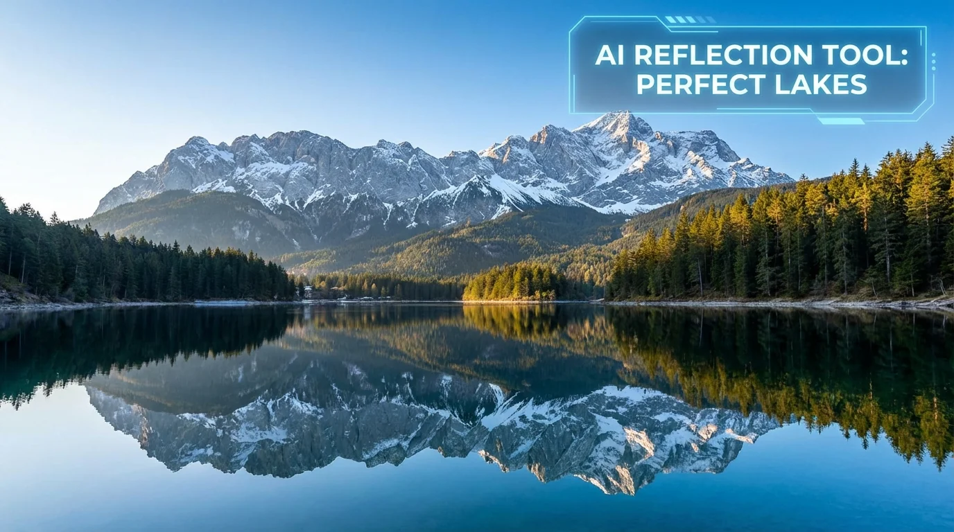 AI水系修图：水面倒影、湖泊河流照片的AI处理技巧 - FlowPix