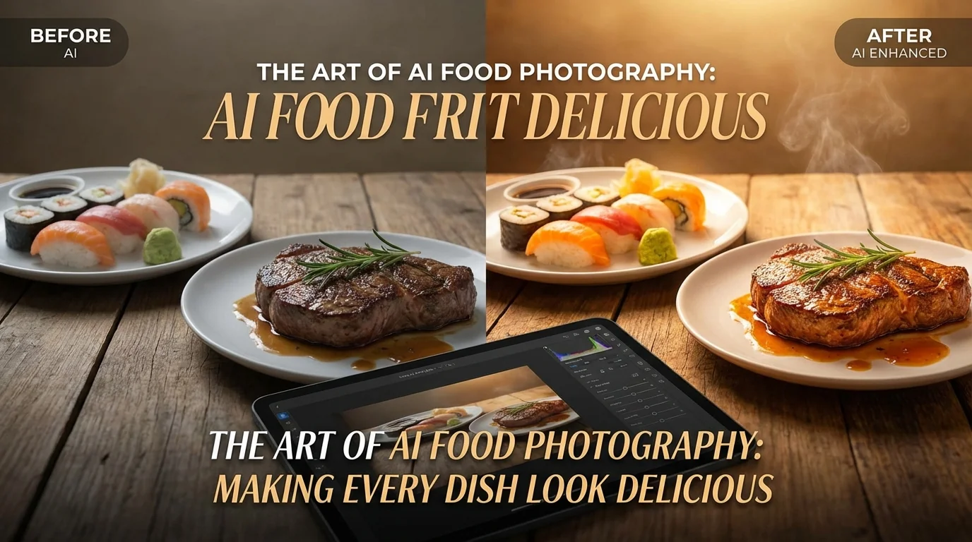 食品照片AI修图：让美食拍得更好吃的后期秘诀 - FlowPix