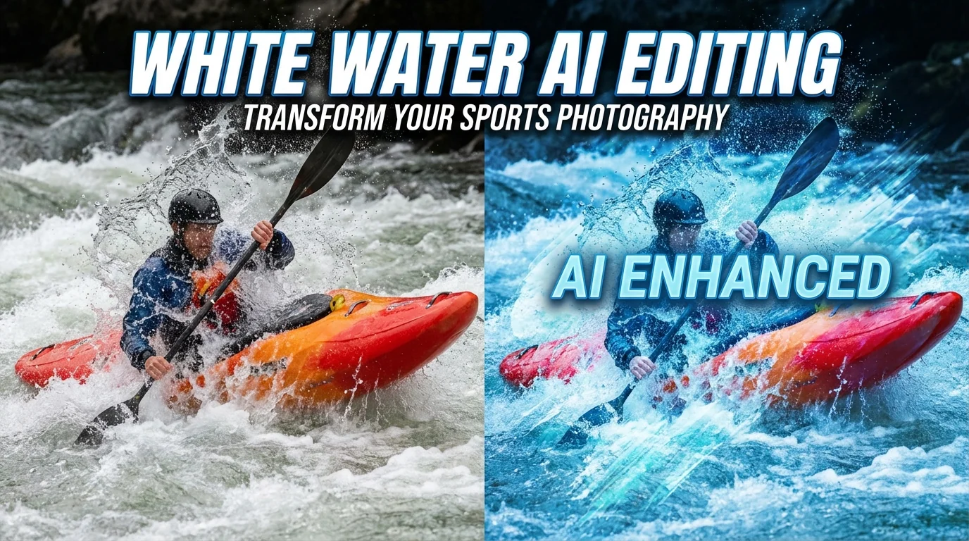 漂流运动照片AI修图：水花飞溅的精彩瞬间怎么修 - FlowPix