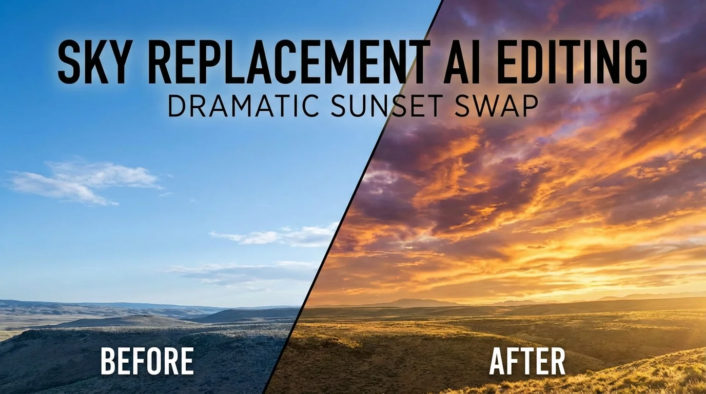 天空AI修图：换天空、补云彩、修晚霞一键搞定 - FlowPix