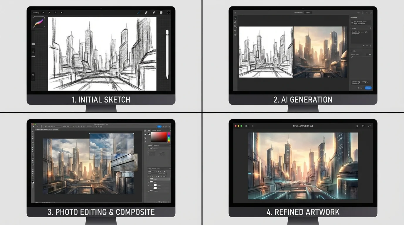 AI作画+修图结合：从画到修的一站式创作指南 - FlowPix