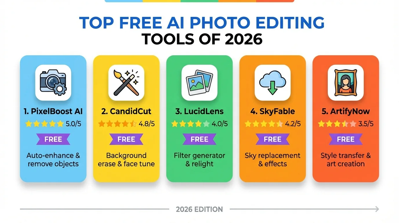 免费AI修图哪个好？2026年8款零成本工具实测排名 - FlowPix