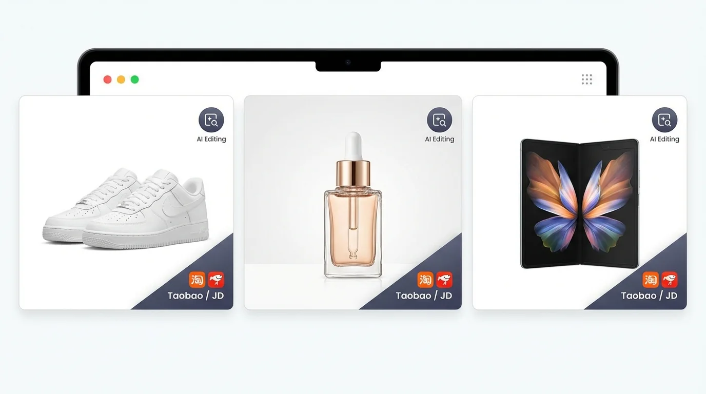 AI商品修图：淘宝京东产品主图的高效后期方案 - FlowPix