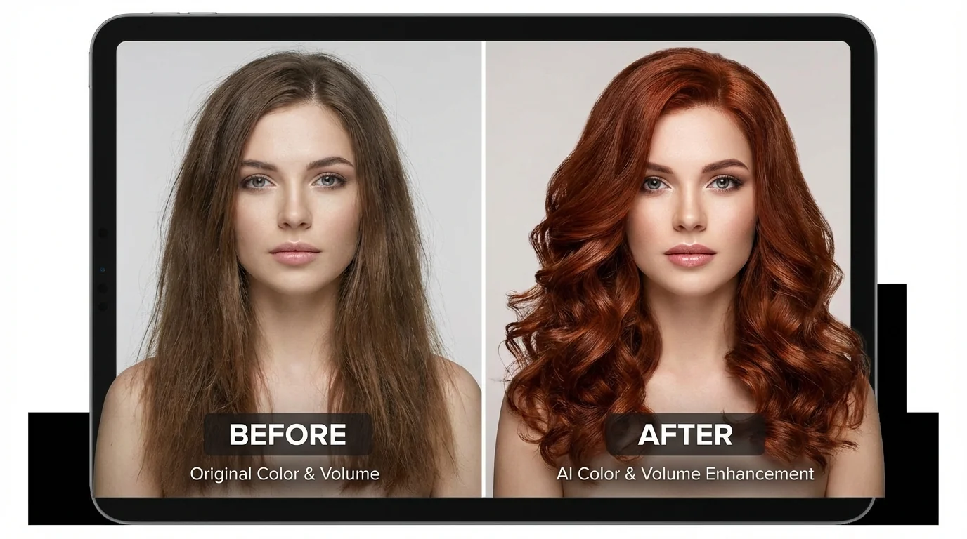 头发AI修图：发丝抠图、补发量、换发色一篇搞定 - FlowPix