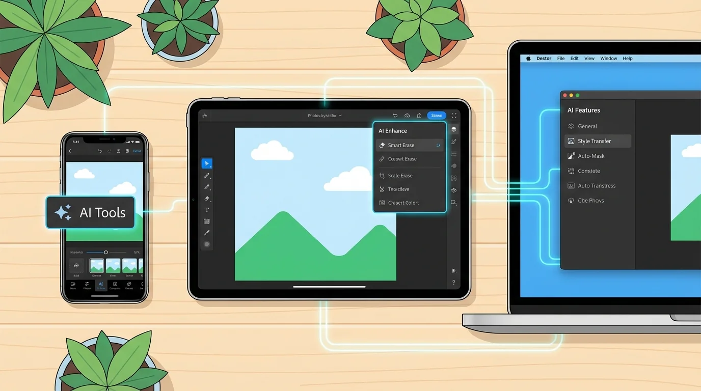 AI修图在哪？手机电脑各平台AI修图入口汇总 - FlowPix