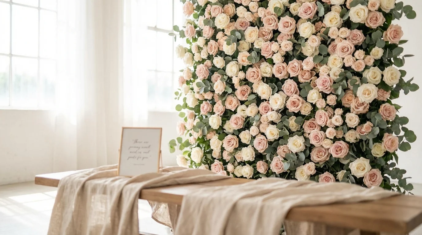 AI修图花墙效果：怎么把普通背景P成ins风花墙 - FlowPix