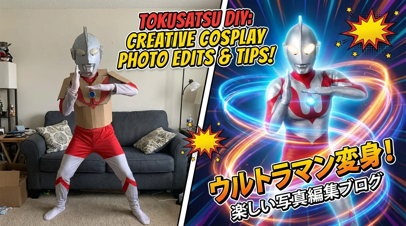 AI奥特曼修图：把自己P成奥特曼的趣味修图玩法 - FlowPix