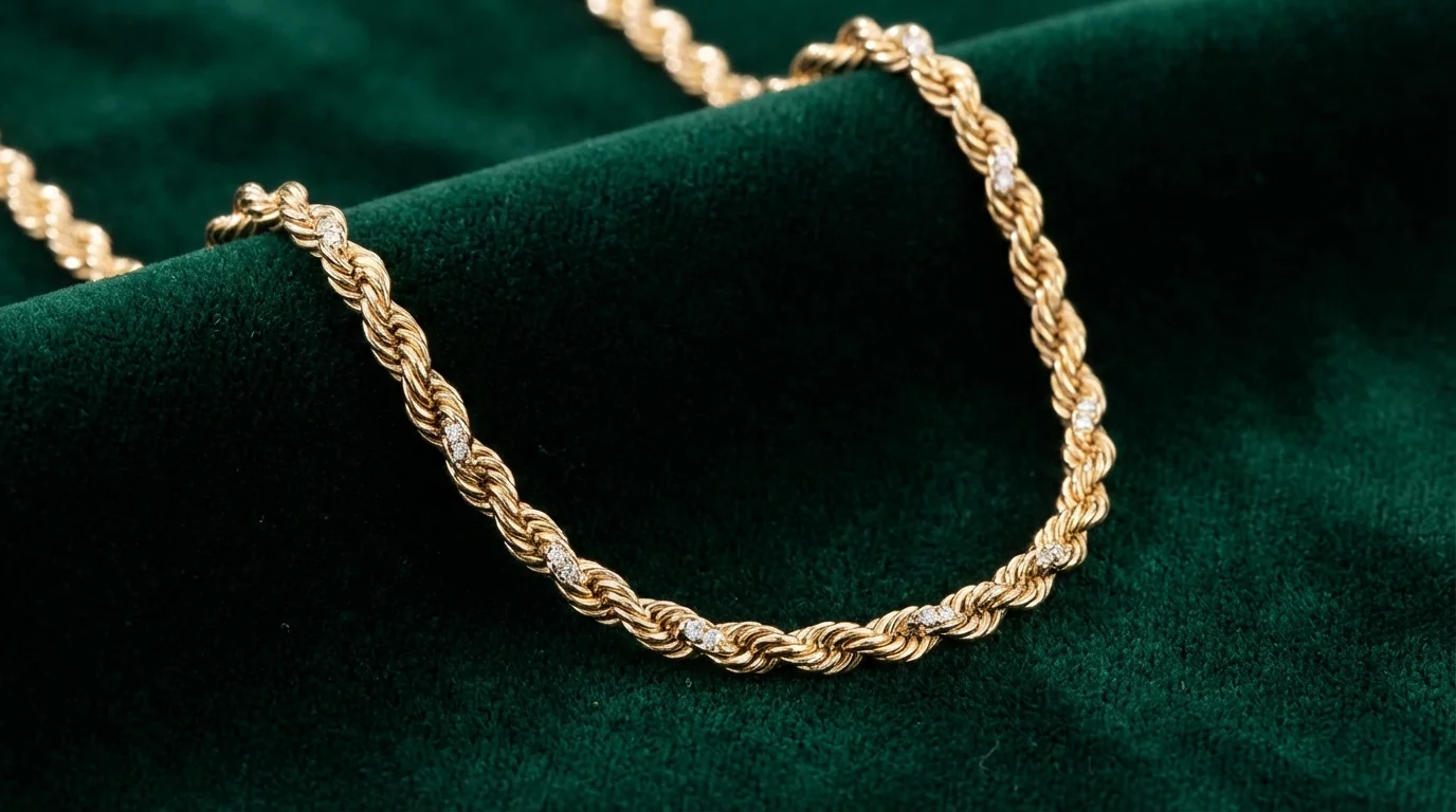 项链AI修图：珠宝饰品拍照后期让金属闪起来 - FlowPix