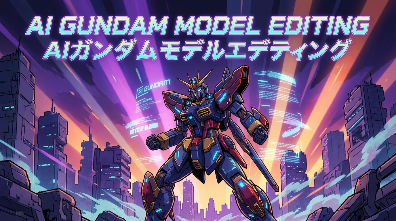 AI高达修图：用AI把高达模型照片修出动画级质感 - FlowPix