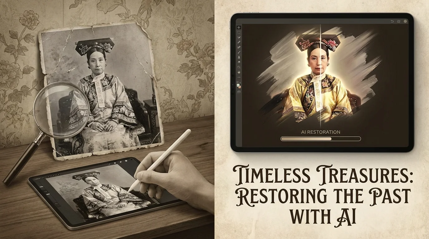 慈禧AI修图火了！用AI修复历史人物老照片到底靠谱吗 - FlowPix