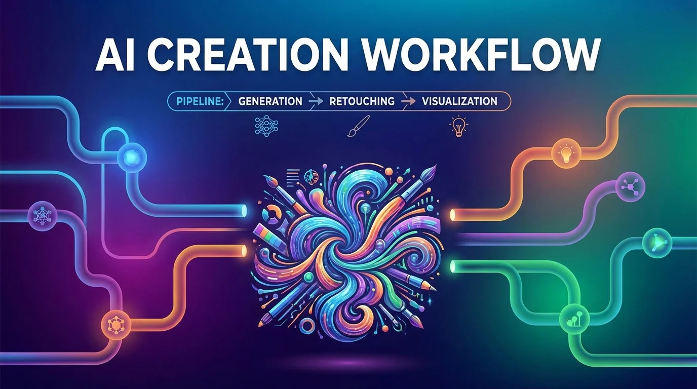 AI创作和AI修图怎么配合？从生图到精修的完整链路 - FlowPix