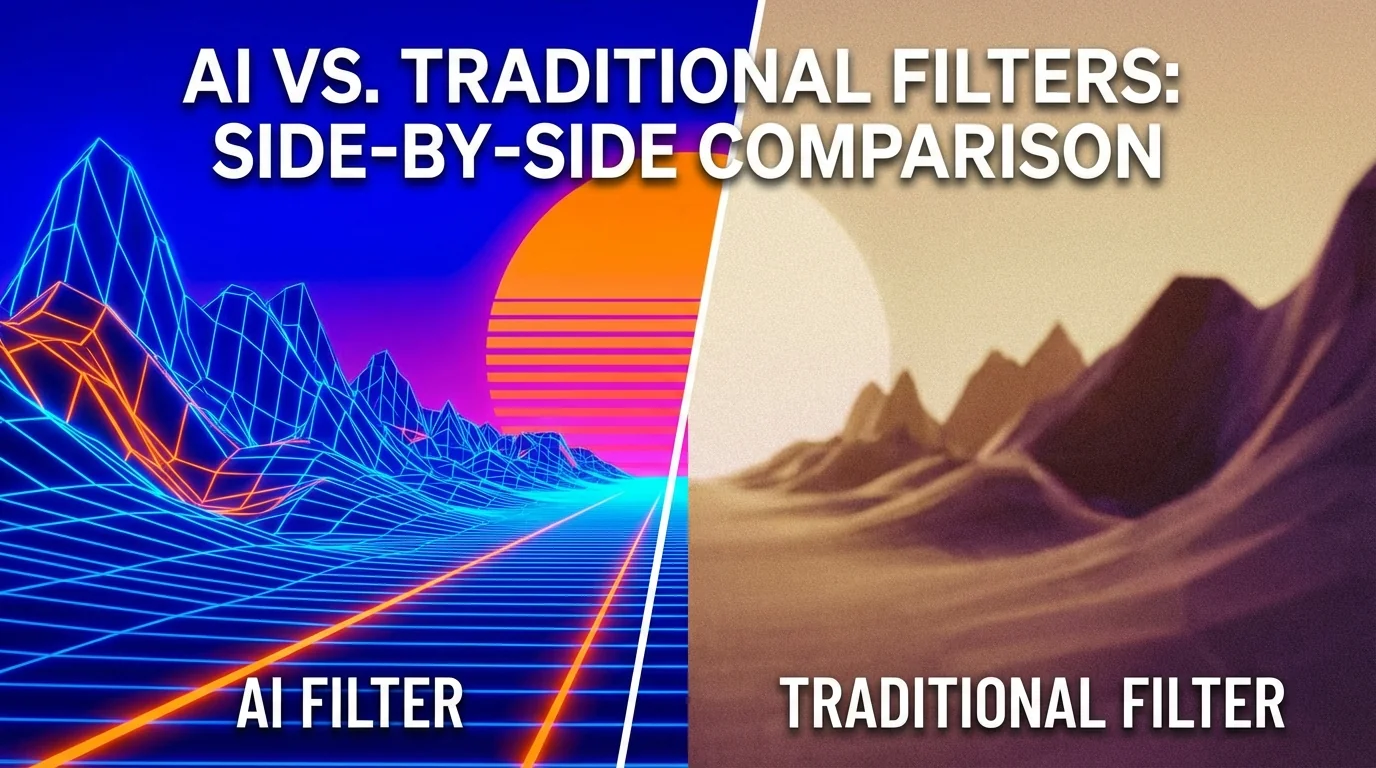 AI修图滤镜和传统滤镜有啥区别？效果对比让你秒懂 - FlowPix