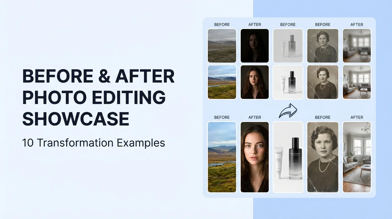 AI修图实例分享：10个真实案例带你看修前修后效果 - FlowPix