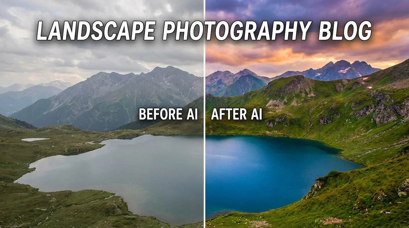 风景照片用AI修图效果有多惊艳？山水云海一键调色 - FlowPix