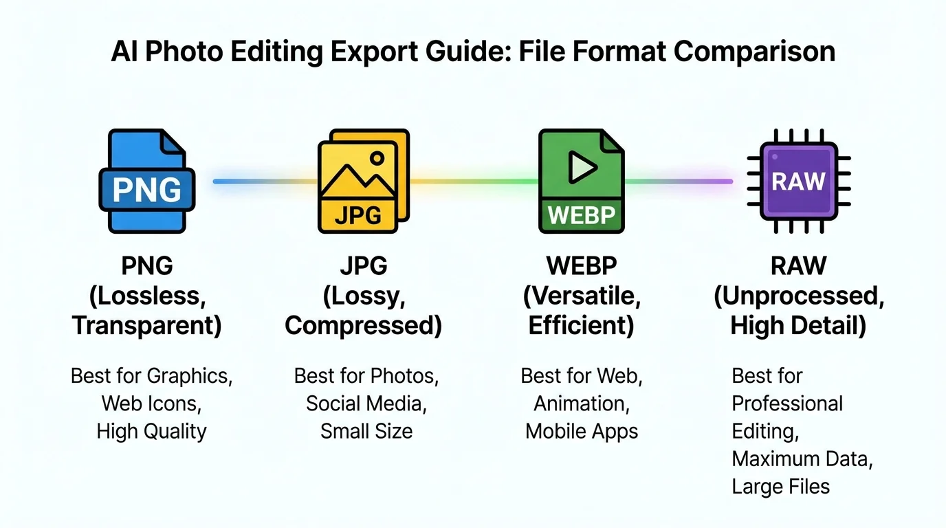 AI修图格式全解：PNG/JPG/WEBP/RAW该选哪个 - FlowPix
