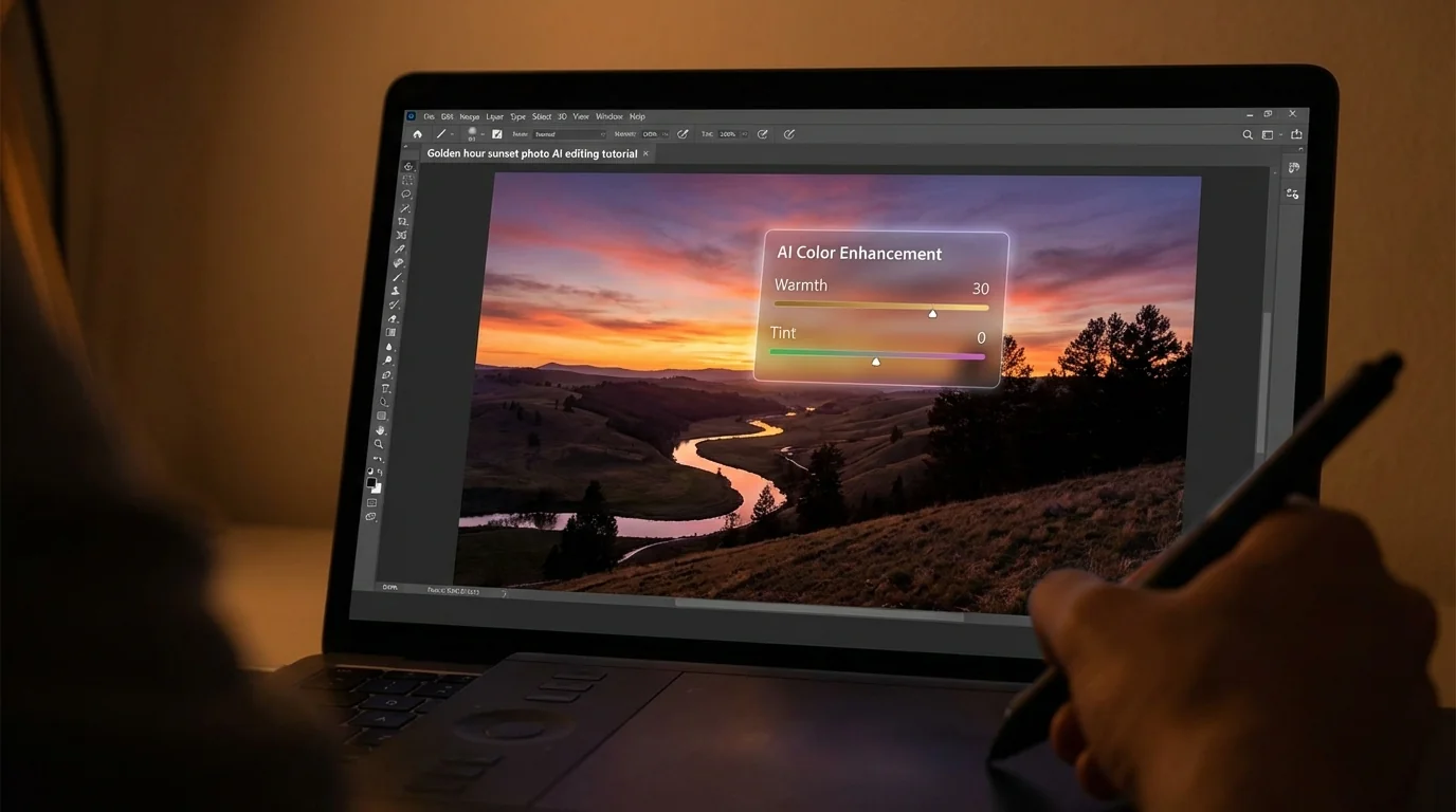 AI落日修图教程：夕阳晚霞照片修出绝美氛围感 - FlowPix