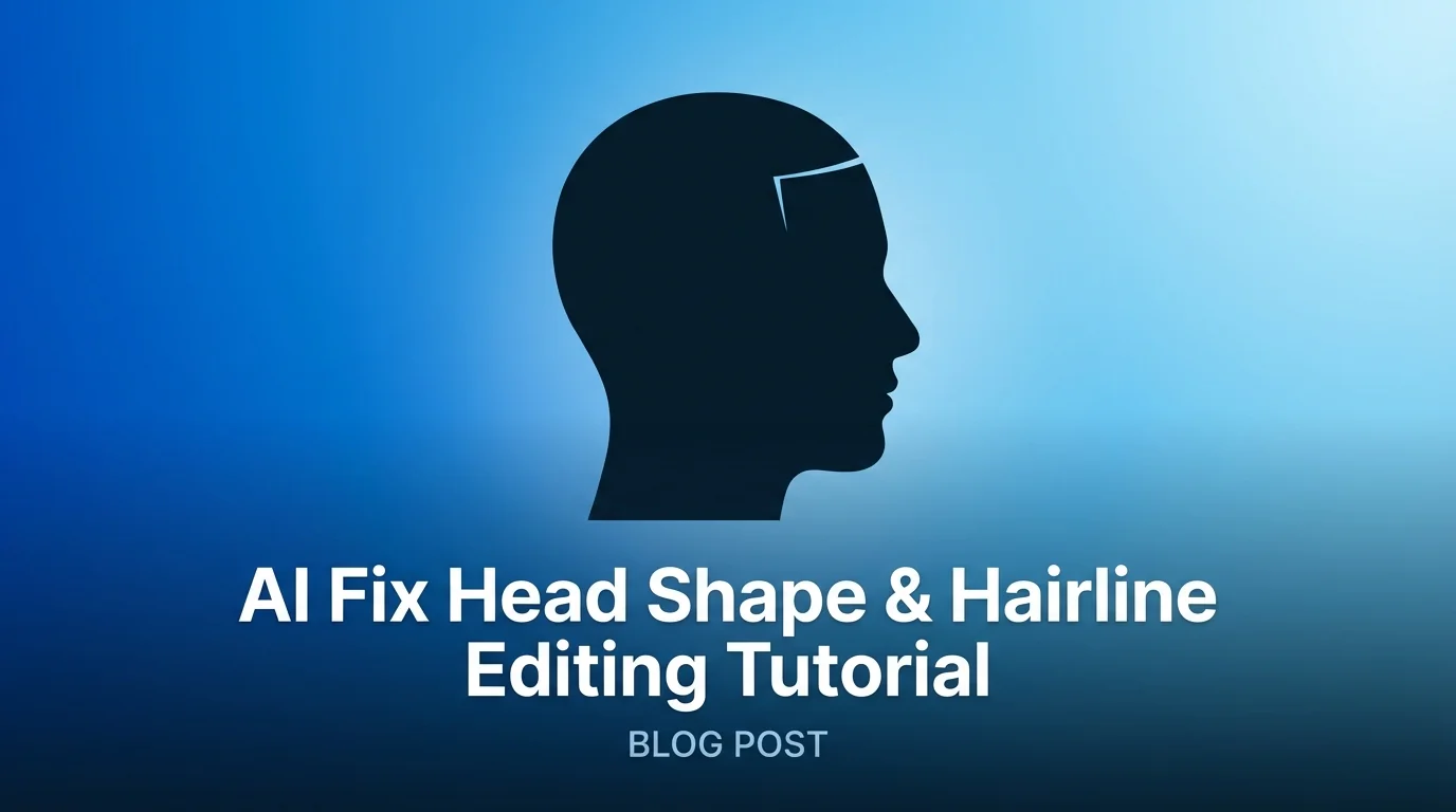 AI修图修头型教程：大头、扁头、发际线问题全部搞定