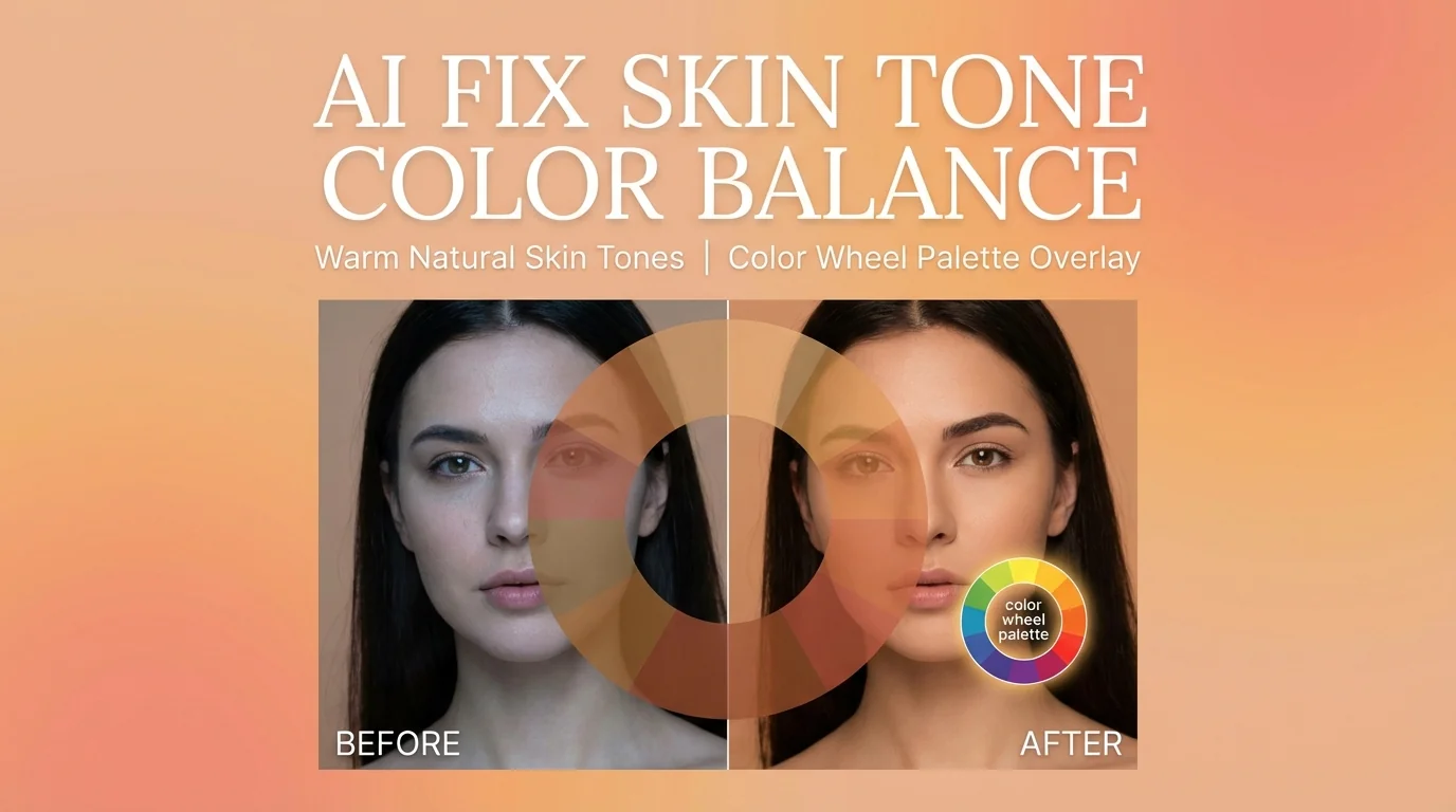 AI修图修颜色全攻略：肤色偏黄、色温不对、白平衡全都能救