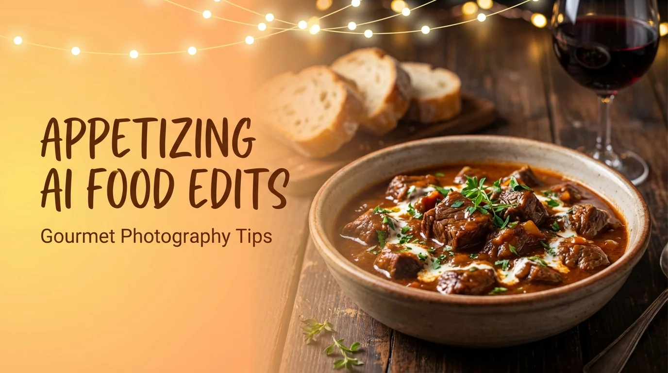 AI修图修食物照片：让菜品看起来更好吃的拍照后期技巧