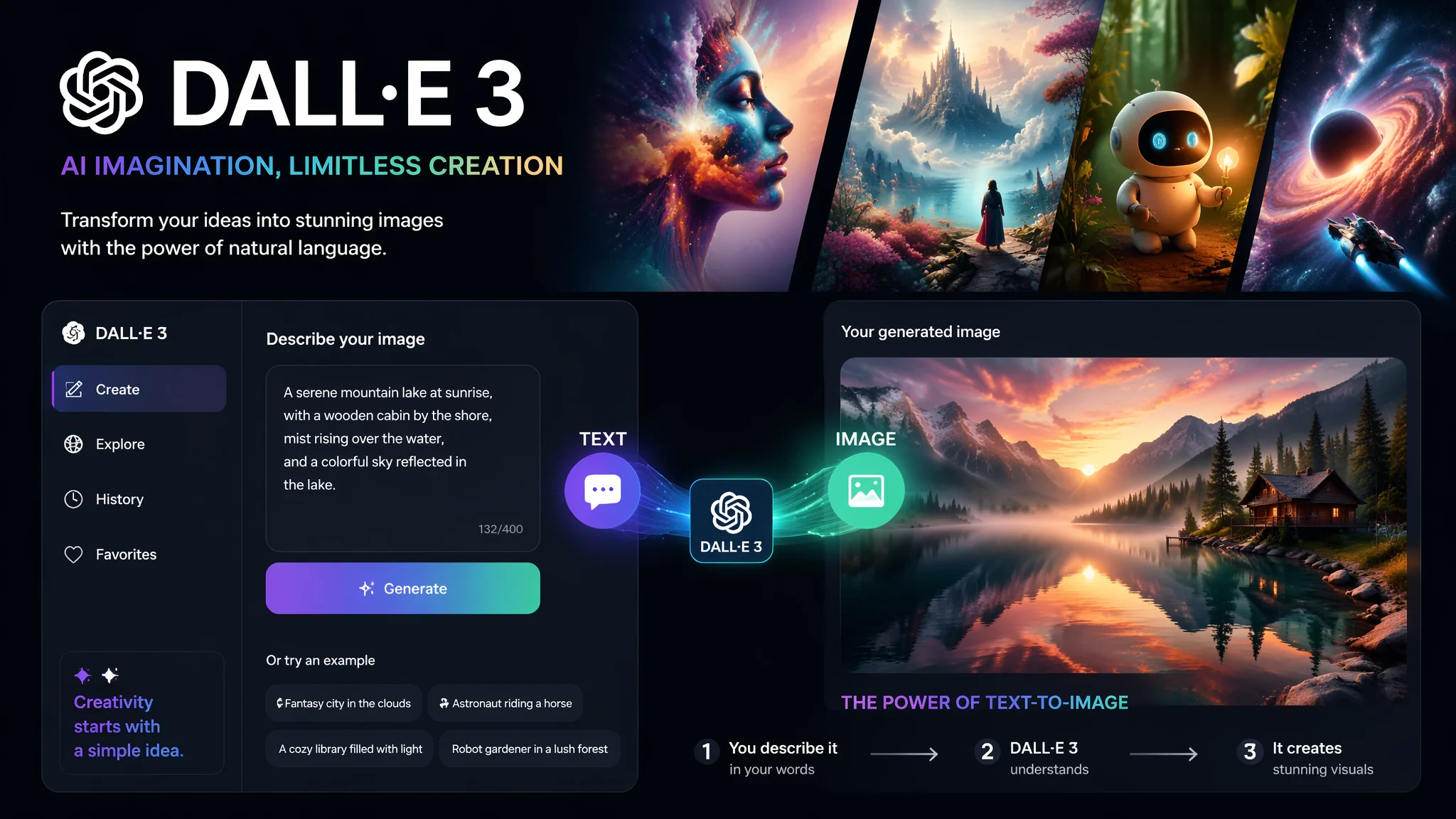 DALL-E 3提示词写法指南：跟Midjourney完全不同的那套逻辑