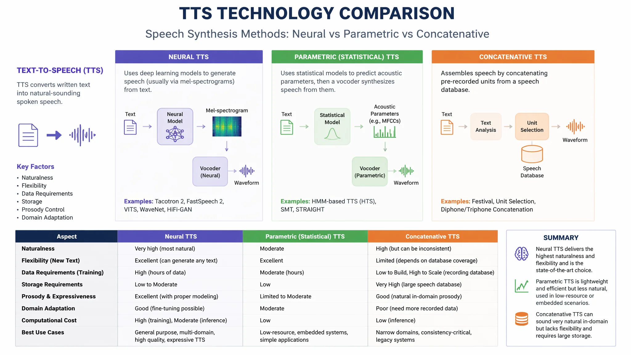 语音合成工具对比：TTS引擎的技术流派和各自的优缺点