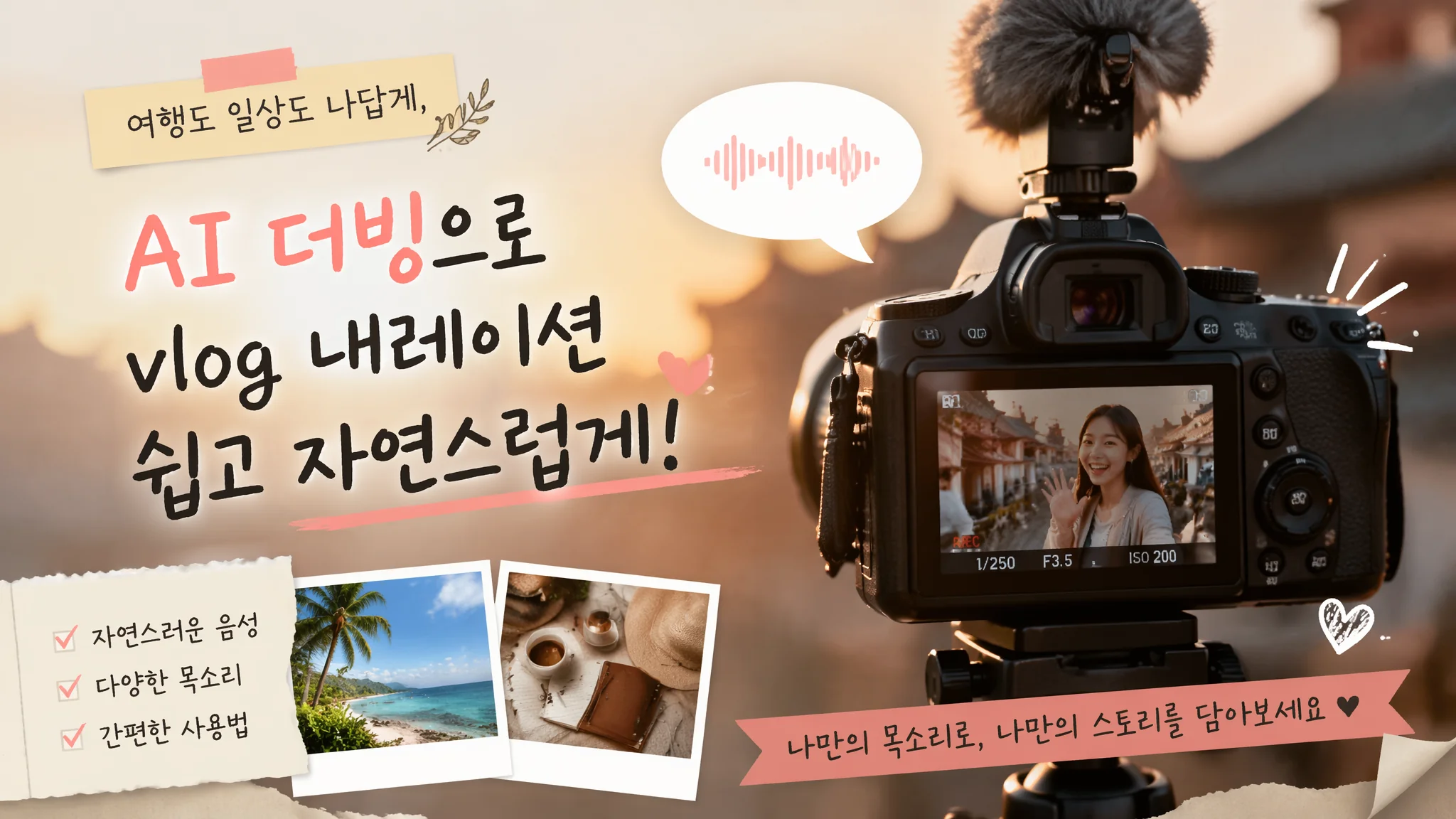 AI 더빙으로 브이로그 나레이션 입히는 법 2026: 초보도 프로처럼