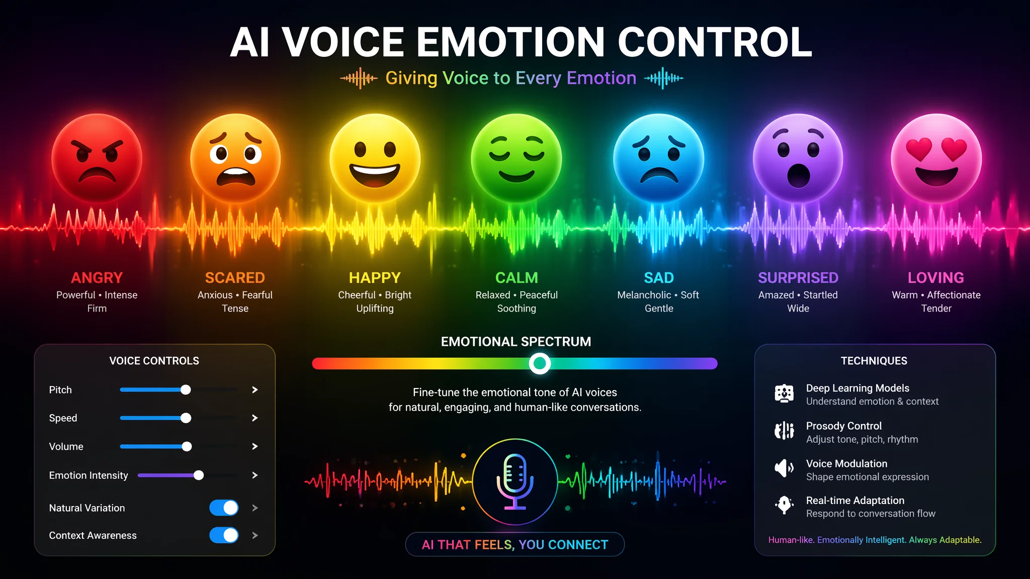 AI音声の感情表現を調整するテクニック2026：棒読みからの脱却