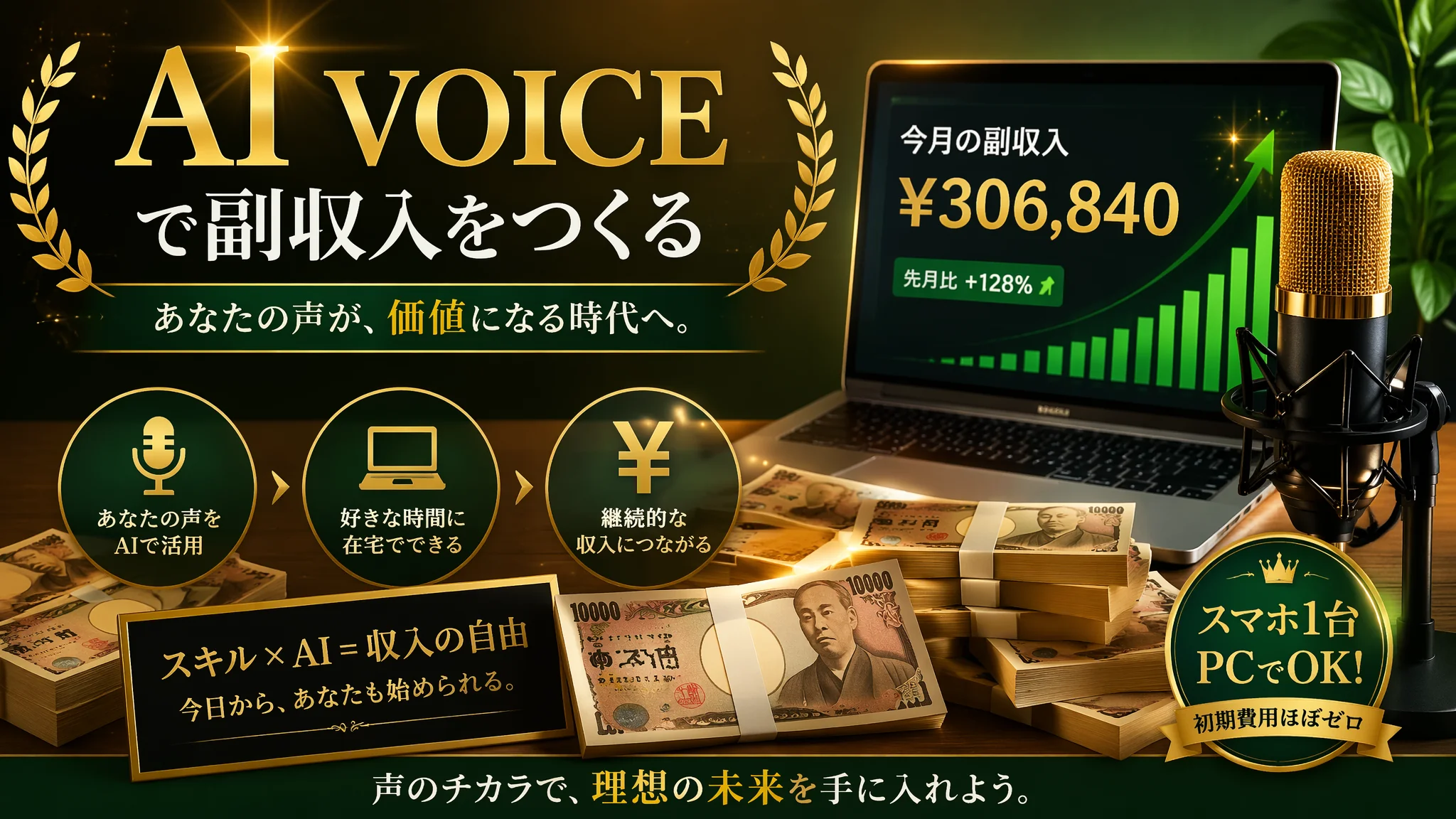 AIナレーション副業完全ガイド2026：月5万円を稼ぐ具体的な方法