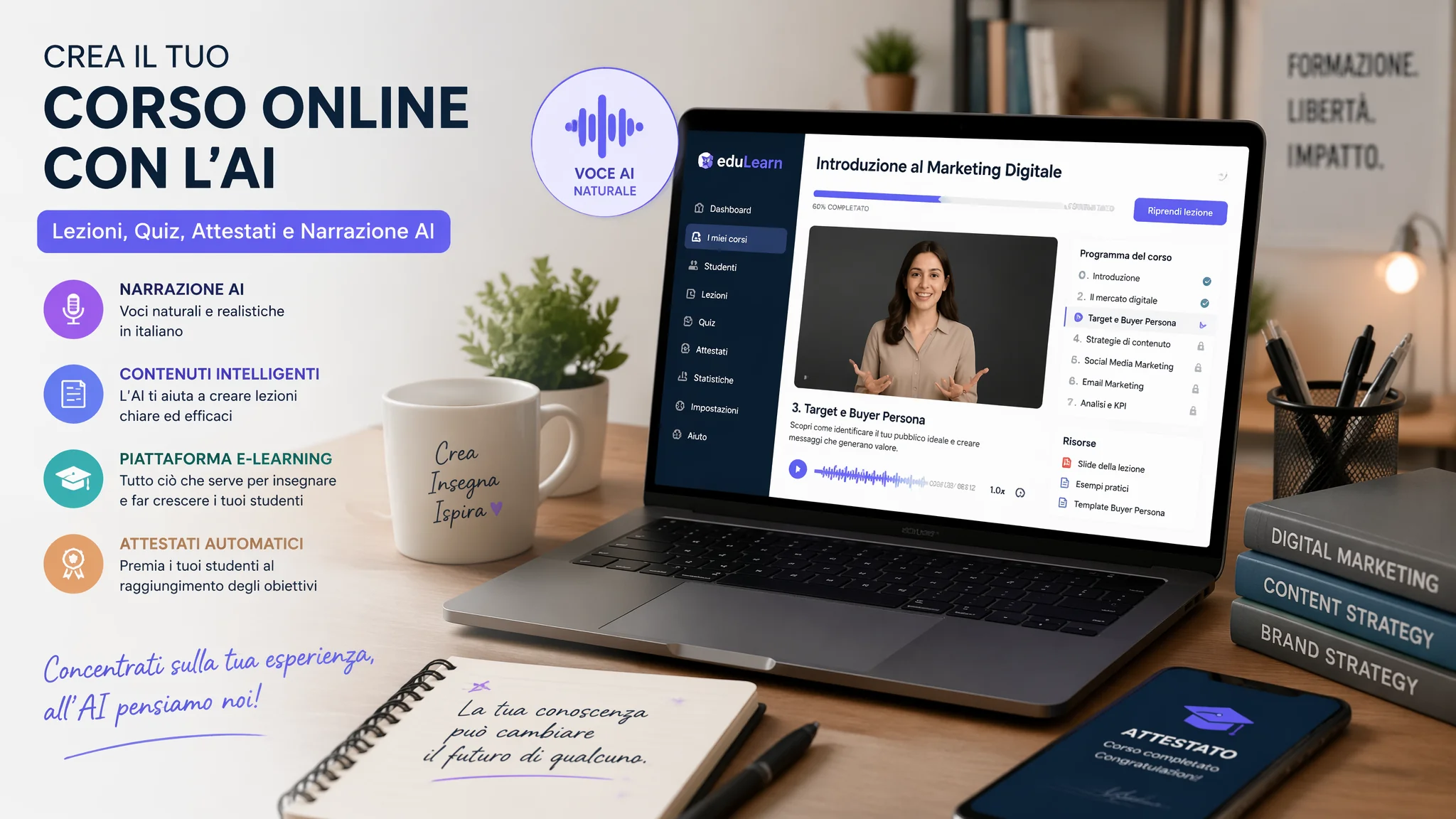 Creare un Corso Online con Voce AI Narrante: Guida Passo Passo 2026