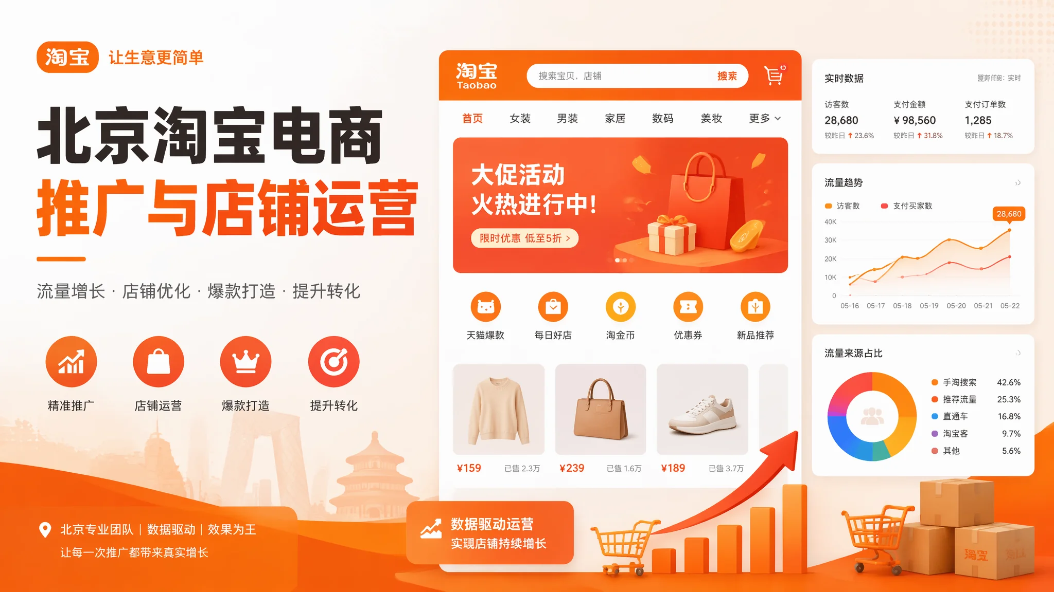 北京淘宝推广怎么做？电商店铺流量提升与直通车优化攻略
