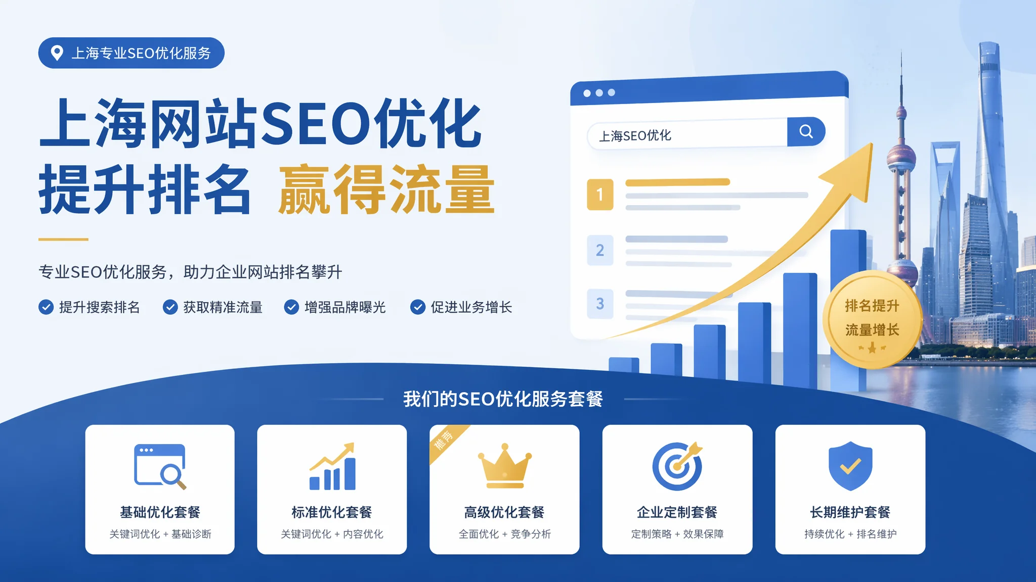 上海网站优化服务有哪些？SEO排名提升服务全解析