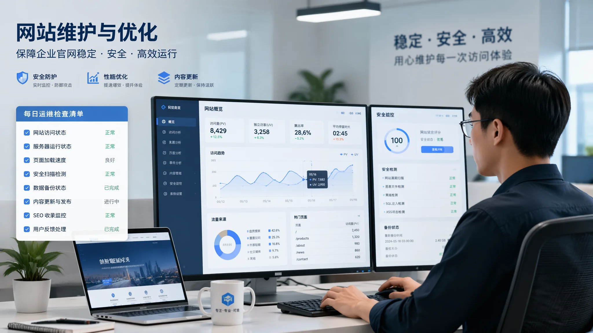 天津网站运营怎么做？企业官网日常维护与优化全攻略