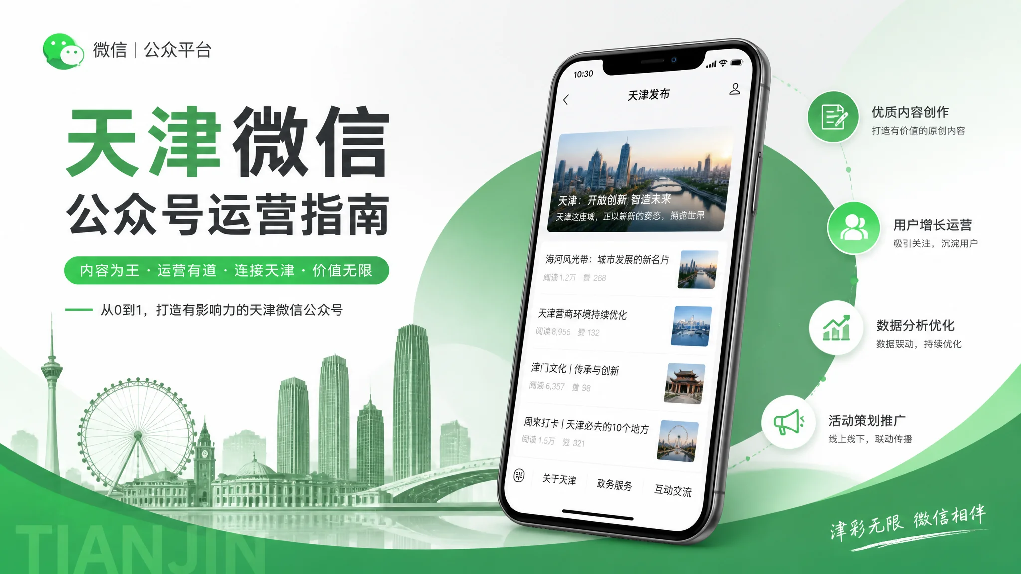 天津微信公众号运营怎么做？企业微信内容营销全攻略