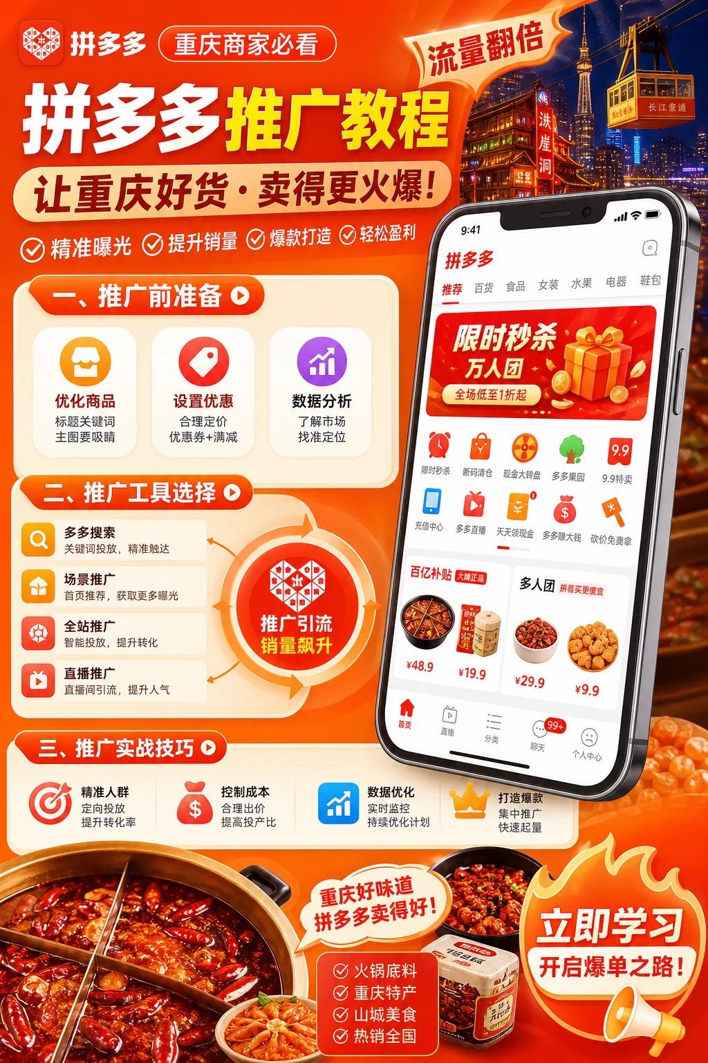 重庆拼多多推广怎么做？多多搜索与场景推广投放完整教程