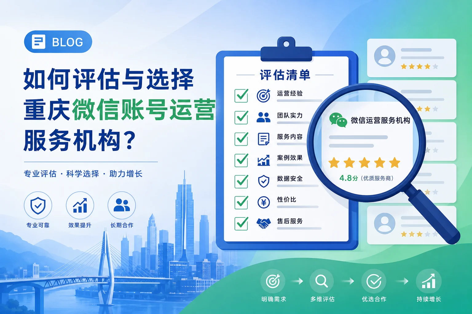 重庆微信公众号推广公司怎么选？微信运营服务商评估指南