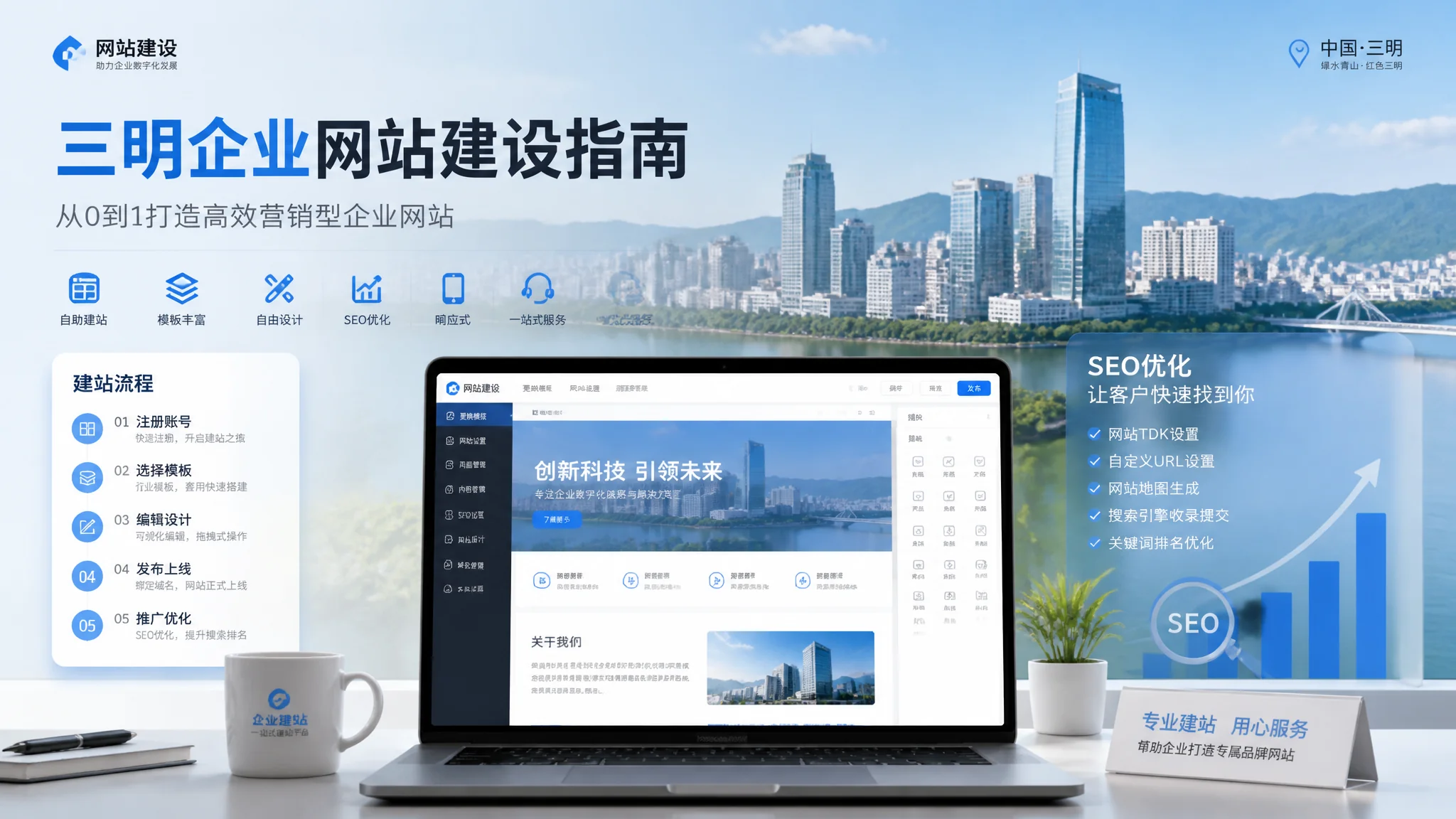 三明建网站全攻略：从域名注册到网站上线完整流程