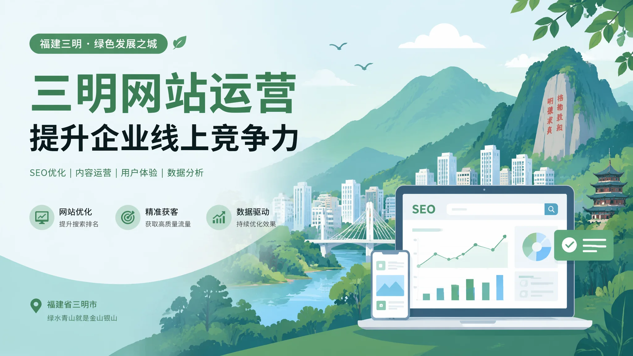 三明网站运营怎么做才不烂尾？一年实操经验掏心窝子说