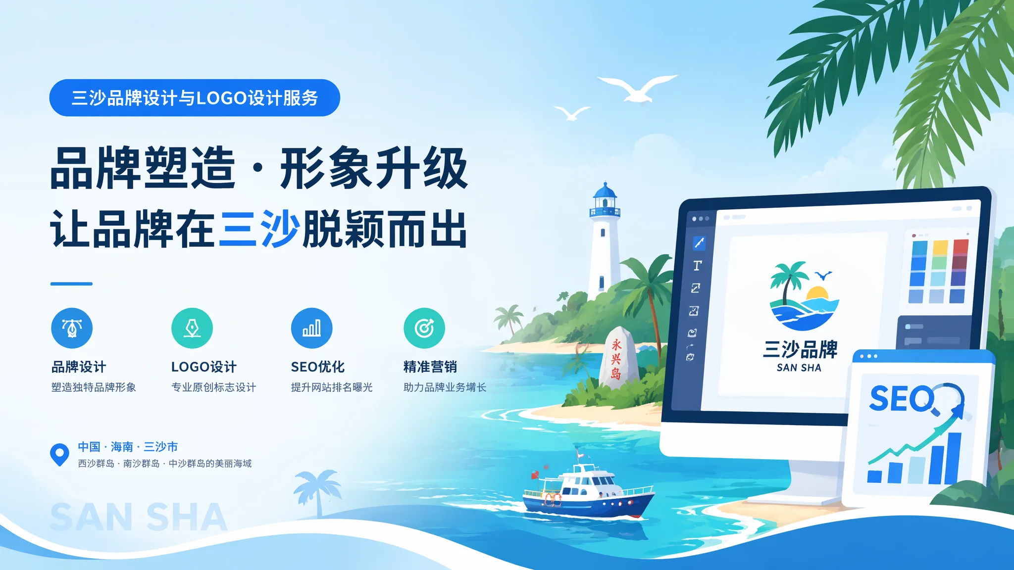 三沙品牌设计全解：从品牌策略到设计落地的完整闭环