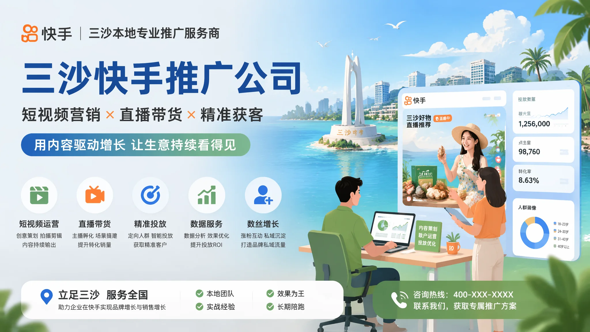 三沙快手推广公司怎么挑？下沉市场代运营的服务标准剖析
