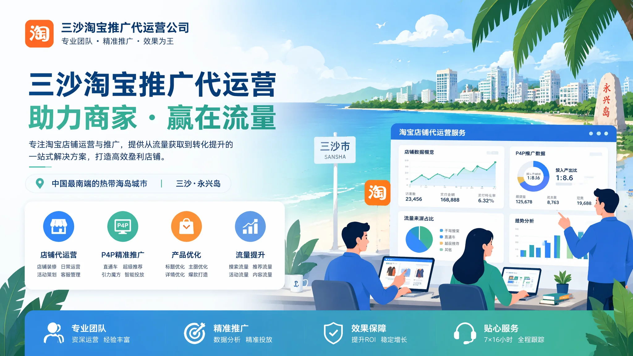 三沙淘宝推广公司怎么选？电商代运营的甄别要点与服务标准